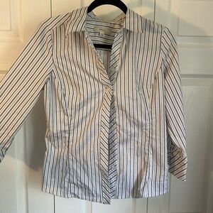 Merona Black and White Striped Shirt